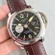 Copy Panerai GMT SS Black Dial Brown Leather Strap Watch(2)_th.jpg